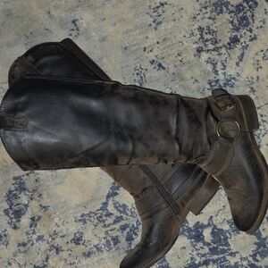 Bass Adrina Knee Boots-womens-Brown & Black.  Soft & Comfortable